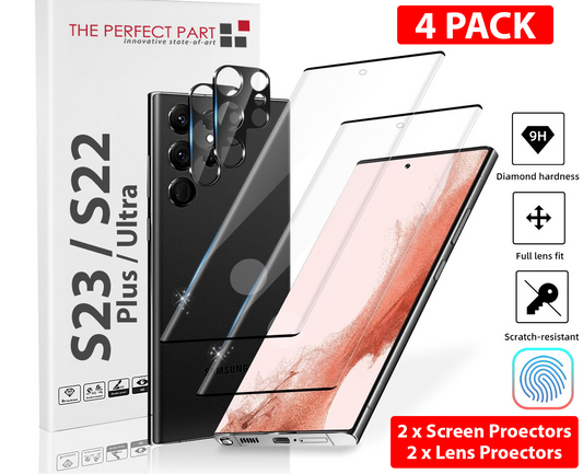 Tempered Glass Screen Protector Lens Hydrogel For Samsung S23 S22 Ultra Plus USA