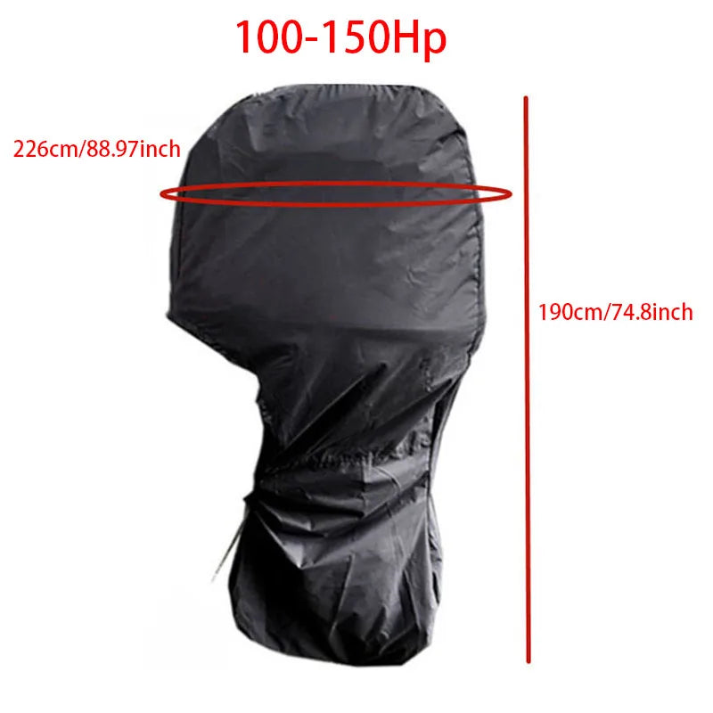 Motor Engine Boat Cover UV Oxford Waterproof Yacht Half Outboard anti Dustproof Cover Marine Engine Protector 210D 420D 6-225HP