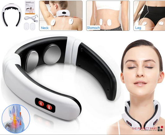 Electric Cervical Pulse Neck Massager Muscle Relax Massage Magnetic Therapy US