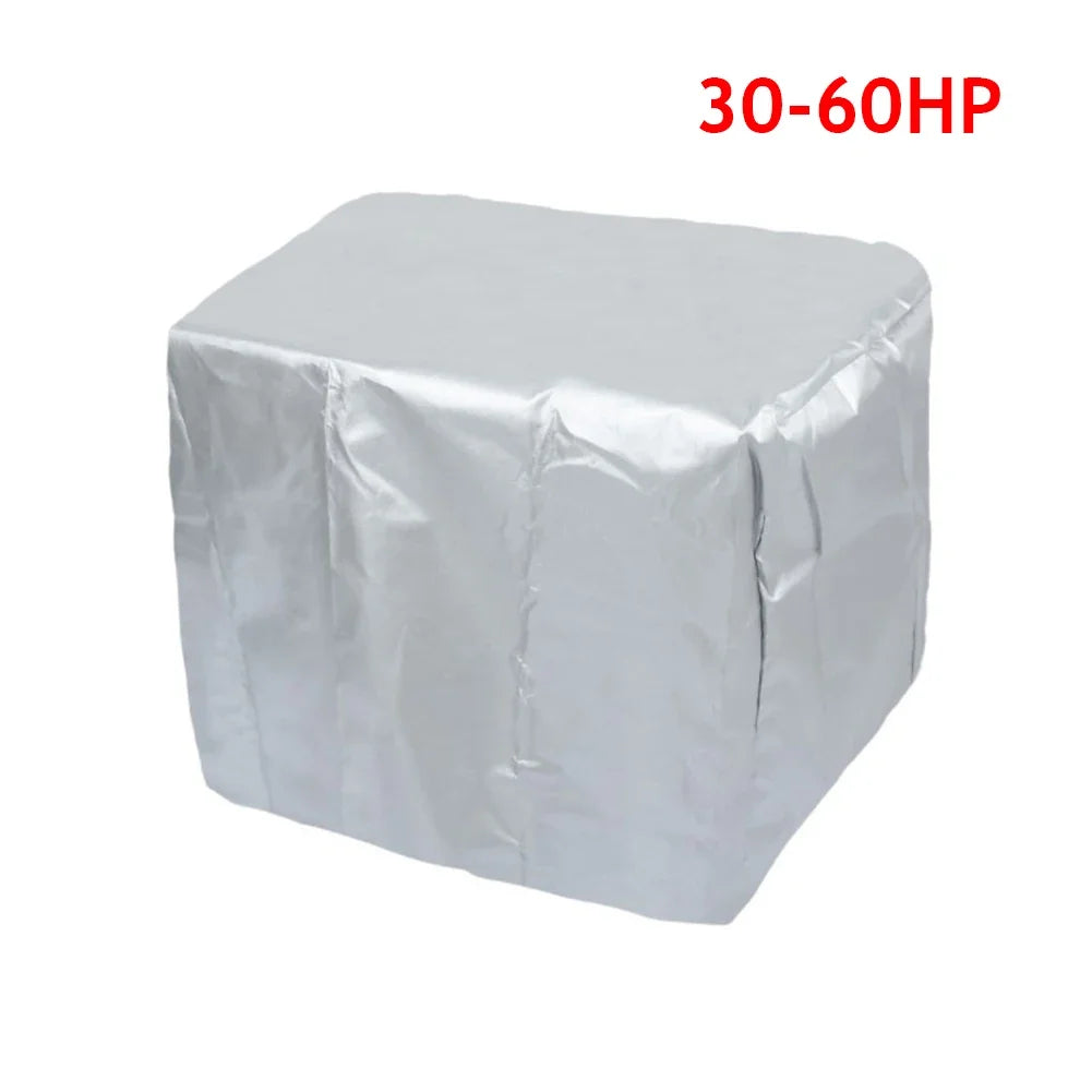 15-250HP Full Outboard Motor Engine Boat Cover 210D Waterproof Anti-Scratch Heavy Duty Engine Protector Motor Black Boat Fabric