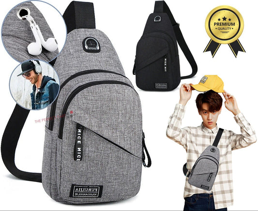 Men Women Sling Bag Chest Fanny Packs Cross Body Travel Sports Shoulder Backpack