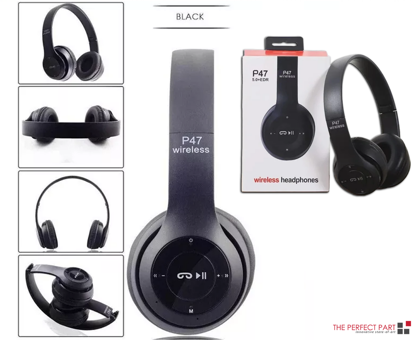 Wireless Bluetooth 5.0 Headphones Headset Over-Ear FM Radio MIC Foldable TF Card